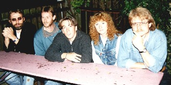 Wir alle nach dem Auftritt in der Linde in Weingarten 1996